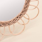 Miroir rond en rotin naturel 30cm | Hashtag Déco