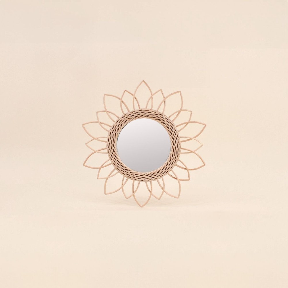 Miroir en rotin rond 30cm naturel | Hashtag Déco