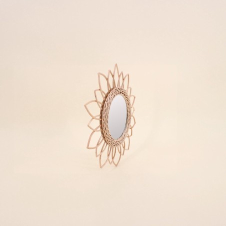 Miroir en rotin rond 30cm naturel | Hashtag Déco
