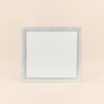 Miroir contour brillant argenté 40x40cm | Hashtag Déco