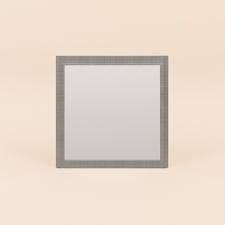 Miroir carré 20x20cm bois blanc élégant | Hashtag Déco