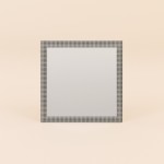 Miroir carré 20x20cm bois blanc élégant | Hashtag Déco