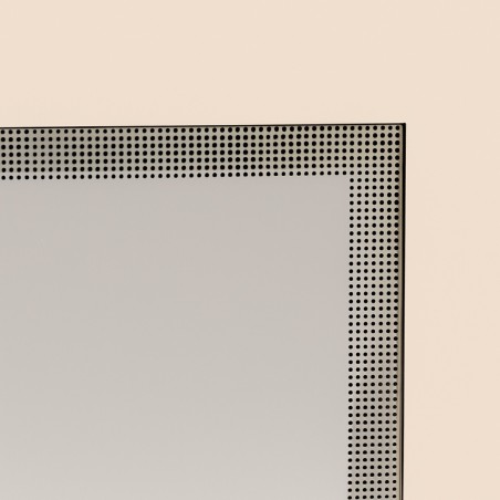 Miroir carré 20x20cm bois blanc élégant | Hashtag Déco