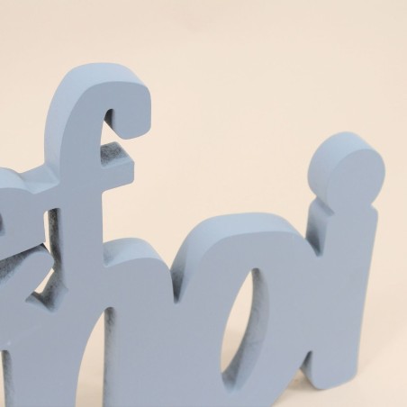 Mot déco "Le chef c'est moi" gris métal 50cm | Hashtag Déco