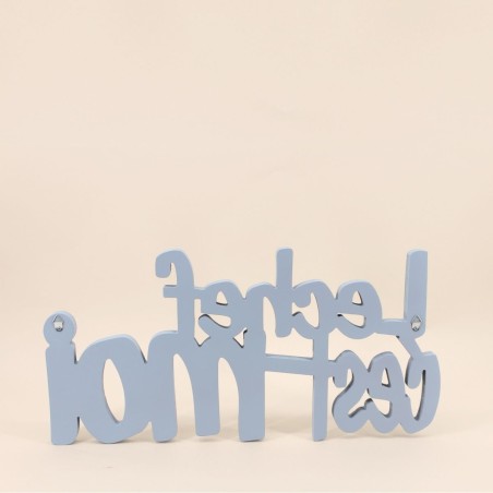 Mot déco "Le chef c'est moi" gris métal 50cm | Hashtag Déco