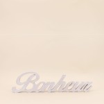 Mot décoratif "bonheur" bois blanc 50cm | Hashtag Déco