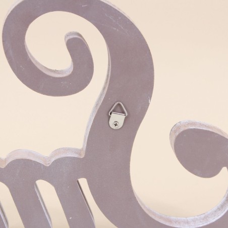 Mot décoratif "Smile" blanc bois 35cm | Hashtag Déco