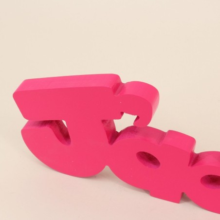 Mot décoratif j'adore rose bois 46cm | Hashtag Déco