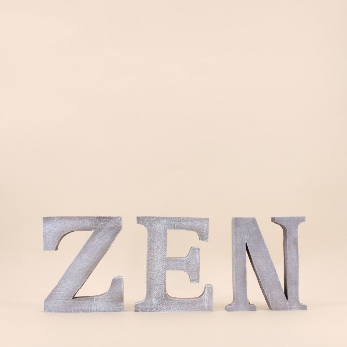 Lettre déco zen en bois naturel 49cm | Hashtag Déco