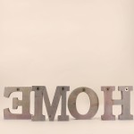 Mot déco "Home" 83cm bois blanc | Hashtag Déco