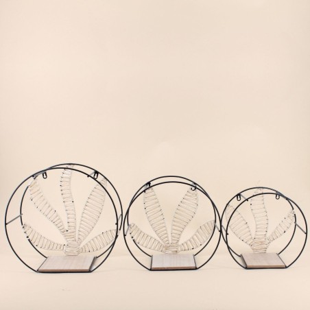 Étagère forme fleur bois blanc 26x24cm | Hashtag Déco