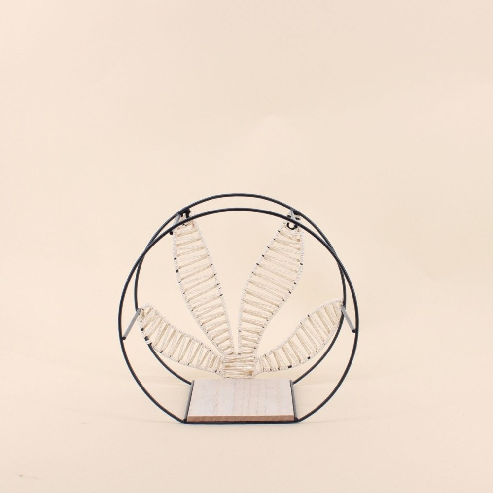 Étagère forme fleur bois blanc 26x24cm | Hashtag Déco