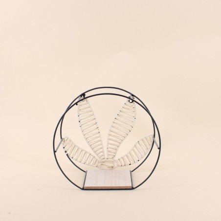 Étagère forme fleur bois blanc 26x24cm | Hashtag Déco