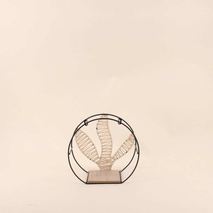 Étagère fleur bois blanc 22x21cm | Hashtag Déco