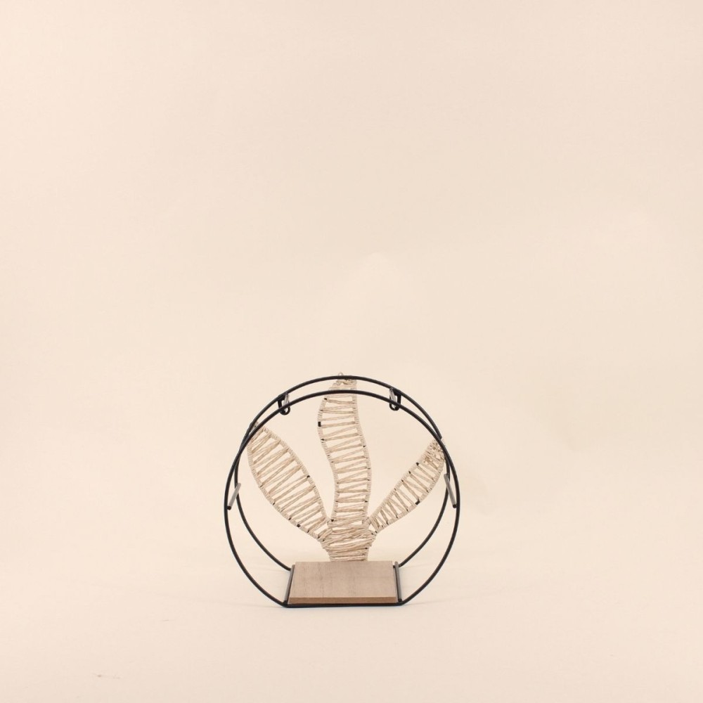 Étagère fleur bois blanc 22x21cm | Hashtag Déco