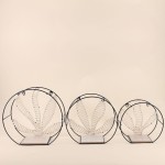 Étagère fleur bois blanc 22x21cm | Hashtag Déco