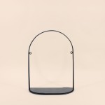 Étagère murale métal noir 40x30cm élégante | Hashtag Déco