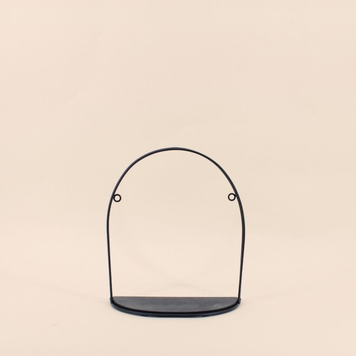 Étagère murale métal noir 30x25cm | Hashtag Déco