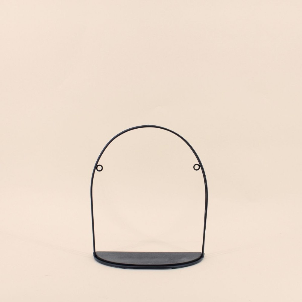 Étagère murale métal noir 30x25cm | Hashtag Déco