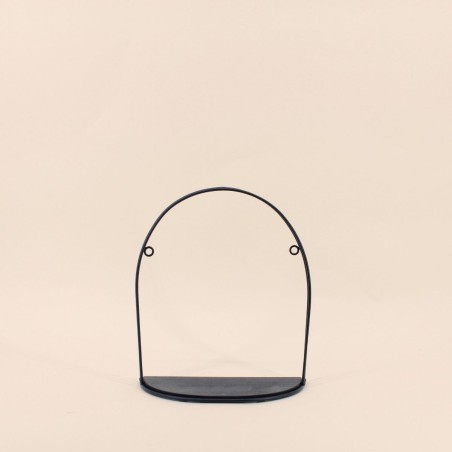 Étagère murale métal noir 30x25cm | Hashtag Déco