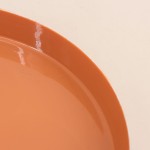 Plateau rond orange 20cm en métal doré | Hashtag Déco