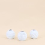 Bougeoir rond en résine blanche 7cm élégant | Hashtag Déco