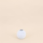 Set de 3 bougeoirs en résine blanche texturée | Hashtag Déco