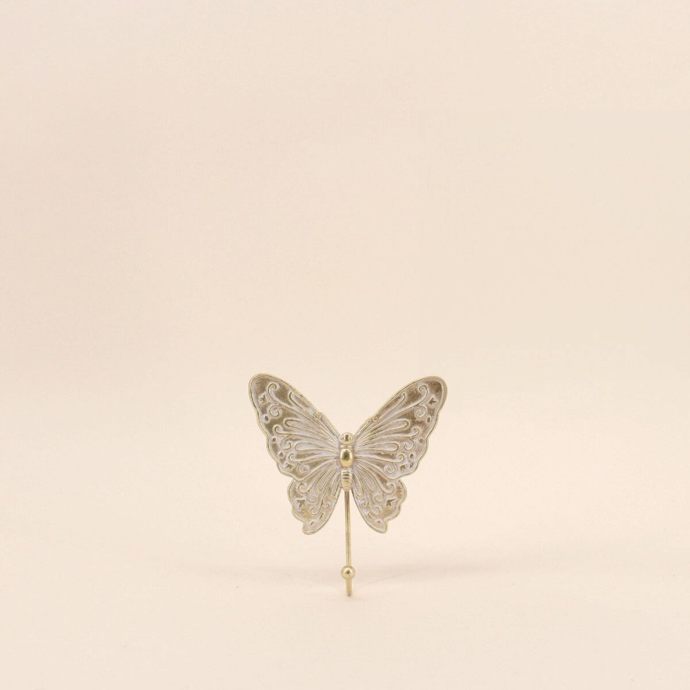 Patère papillon doré métal 13x15cm | Hashtag Déco