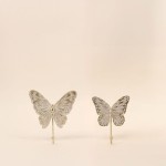 Set de 2 patères papillons dorés en métal | Hashtag Déco