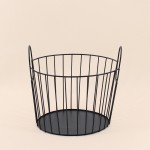 Panier en métal noir 27x23cm élégant | Hashtag Déco