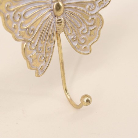 Set de 2 patères papillons dorés en métal | Hashtag Déco