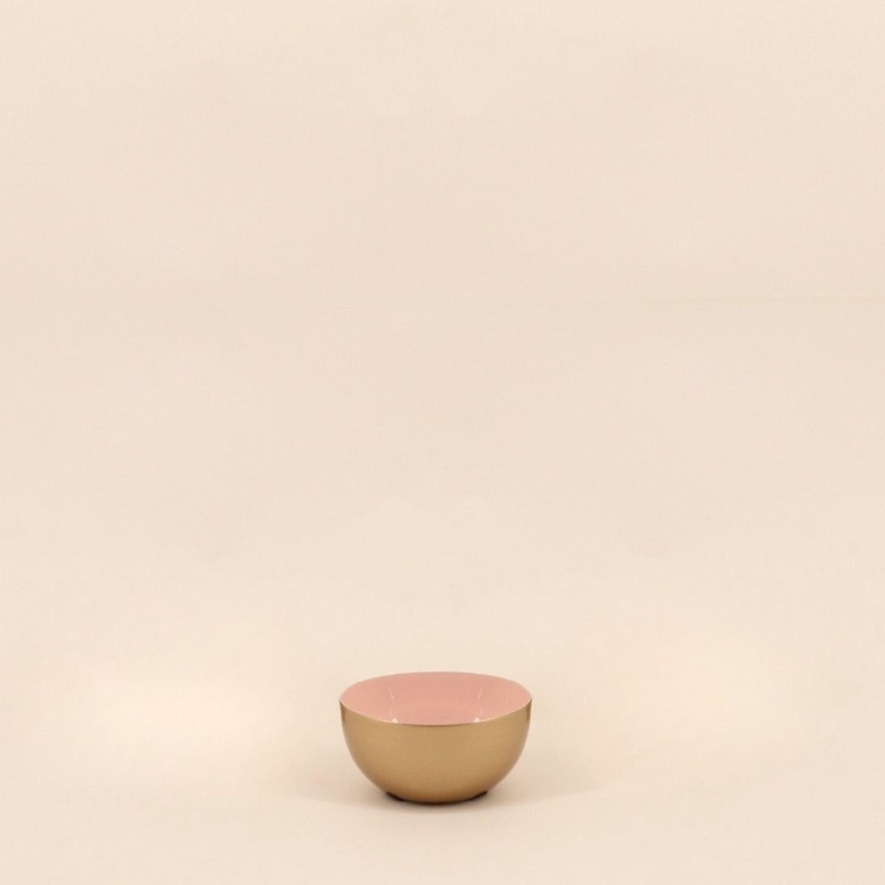 Coupelle ronde métal doré rose 10cm | Hashtag Déco