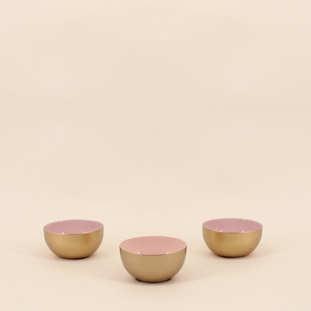 Lot de 3 coupelles métal doré rose | Hashtag Déco