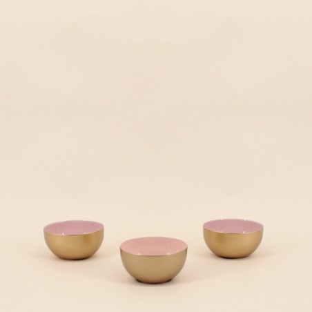 Lot de 3 coupelles métal doré rose | Hashtag Déco