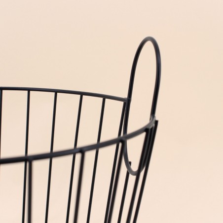 Panier en métal noir 27x23cm élégant | Hashtag Déco