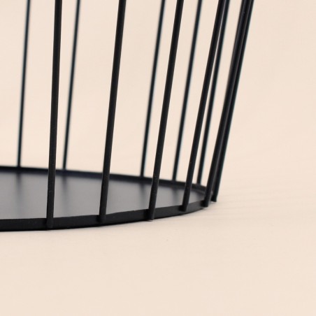 Panier en métal noir 27x23cm élégant | Hashtag Déco