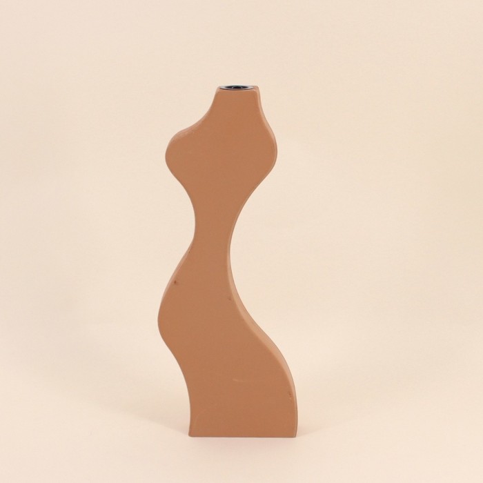 Bougeoir design terracotta 34cm en céramique | Hashtag Déco