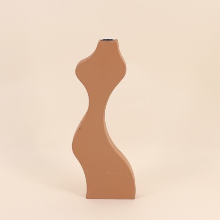 Bougeoir design terracotta 34cm en céramique | Hashtag Déco