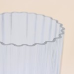 Vase en verre épais strié 25cm transparent | Hashtag Déco