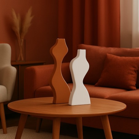 Set de 2 bougeoirs design en métal noir | Hashtag Déco