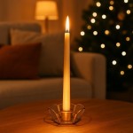 Bougeoir en verre et métal doré effet vieilli | Hashtag Déco
