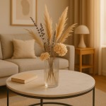 Vase en verre épais strié 25cm transparent | Hashtag Déco