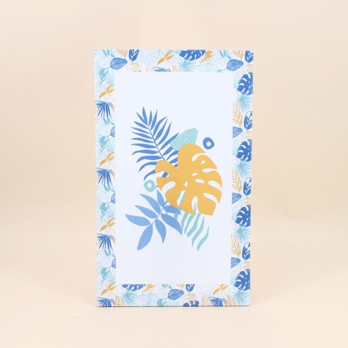 Toile décorative feuillage vert en coton 50x30cm | Hashtag Déco