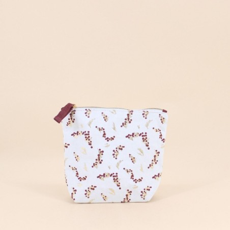 Set de 2 trousses de toilette fleuries en coton rose | Hashtag Déco
