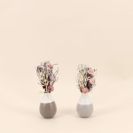 Lot de 2 vases céramique fleurs séchées beige | Hashtag Déco