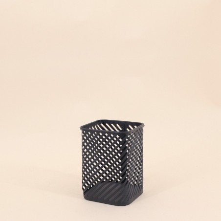 Pot à crayon métal noir 10cm | Hashtag Déco