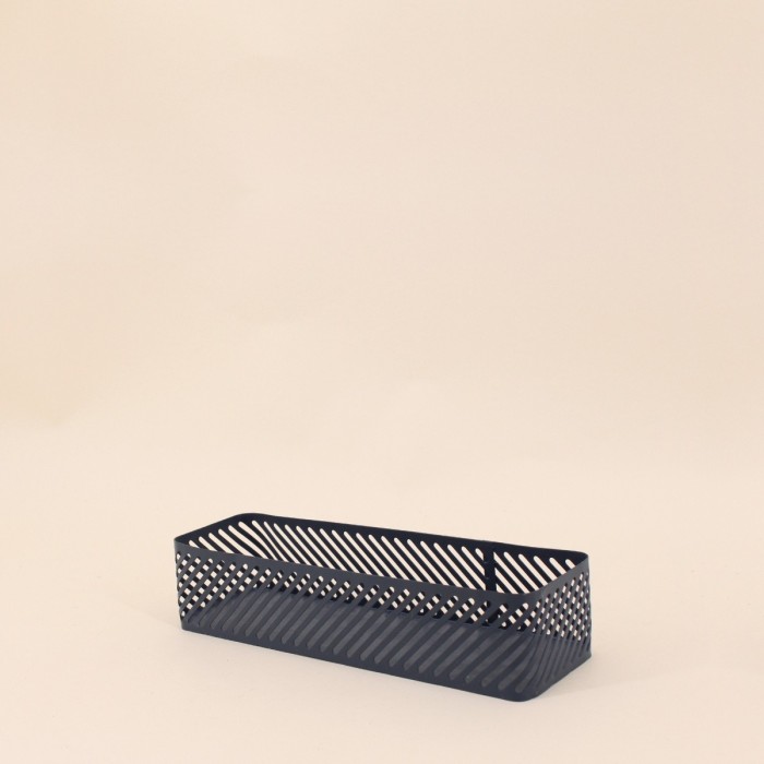 Panier rangement bureau métal noir élégant | Hashtag Déco