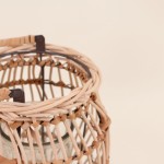 Lanterne bois et verre 21cm pour déco | Hashtag Déco