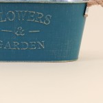 Jardinière effet vieilli bleu | Hashtag Déco