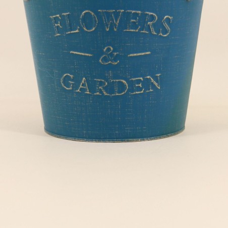 Lot de 3 pots de fleurs en métal gris 17cm | Hashtag Déco